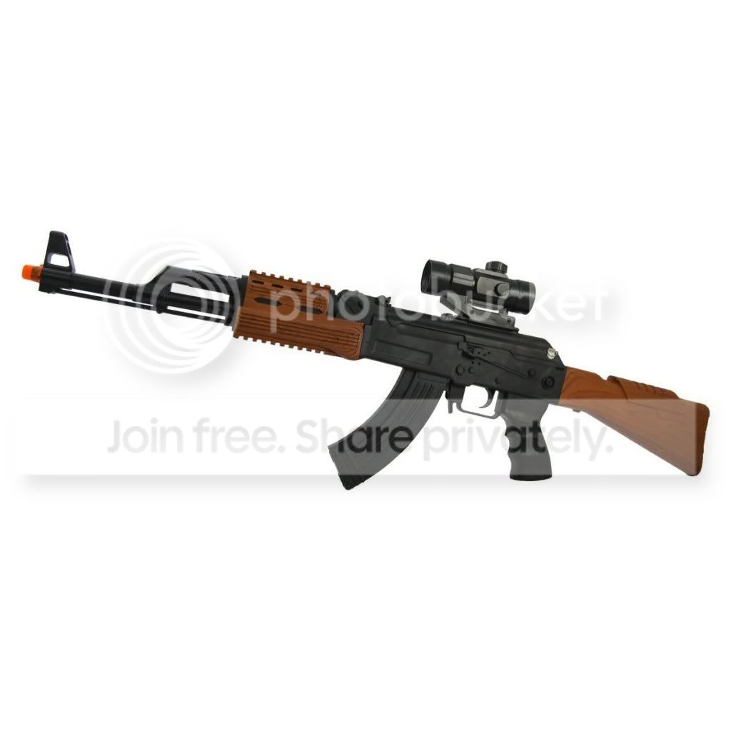 Army Military Rifle 32" AK47 SWAT Team Assault Rifle Machine Gun Toy with Light Scope & Shooting Sounds at Sears.com