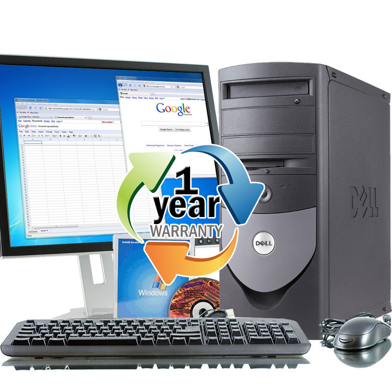 Dell REFURBISHED Dell Optiplex GX280MT P4 2.8GHz 1GB 80GB CD Win XP Pro Desktop Computer+19" LCD at Sears.com