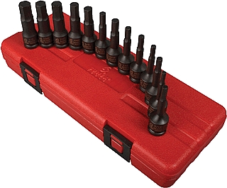Sunex SX3649 3/8" Drive SAE & Metric Impact Hex Driver Set, 13 Pc. at Sears.com