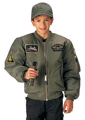 Rothco 7340 Kids Sage Top Gun MA-1 Flight Jacket - Large at Sears.com