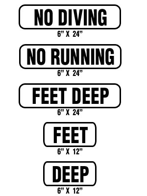 SIs Depth Marker - L.M. - Feet 6 x 12