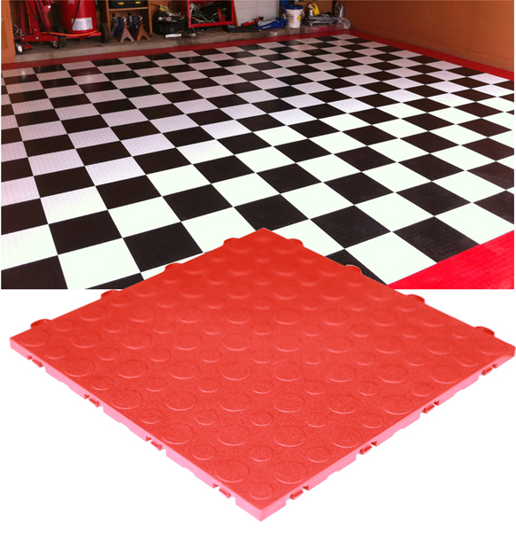 ModuTile Interlocking Garage Floor Tiles - 30 pack, Coin, Red at Sears.com