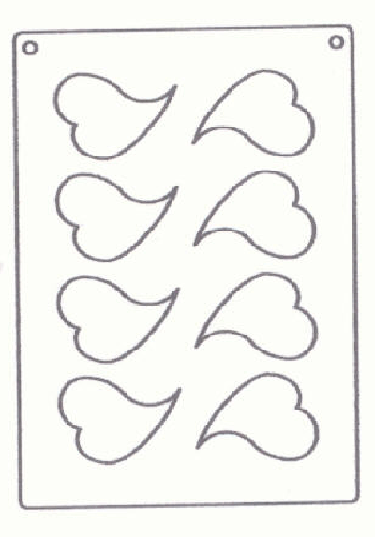 Pastry Design Group Tuile Template, Stylized Heart, Overall sheet. 10.5" x 15.5" at Sears.com