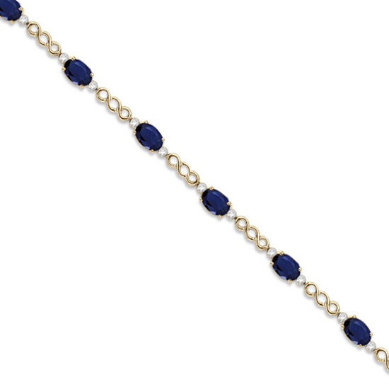Allurez Diamond and Blue Sapphire Bracelet 14k Yellow Gold (5.02ct) at Sears.com