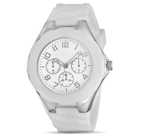 FMD Jellybean Style White Dial Japan Quartz Movement White Silicone Strap Ladies' Watch at Sears.com