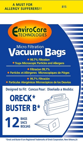 Oreck Buster B Vacuum Bags 12 Pack Aftter Market