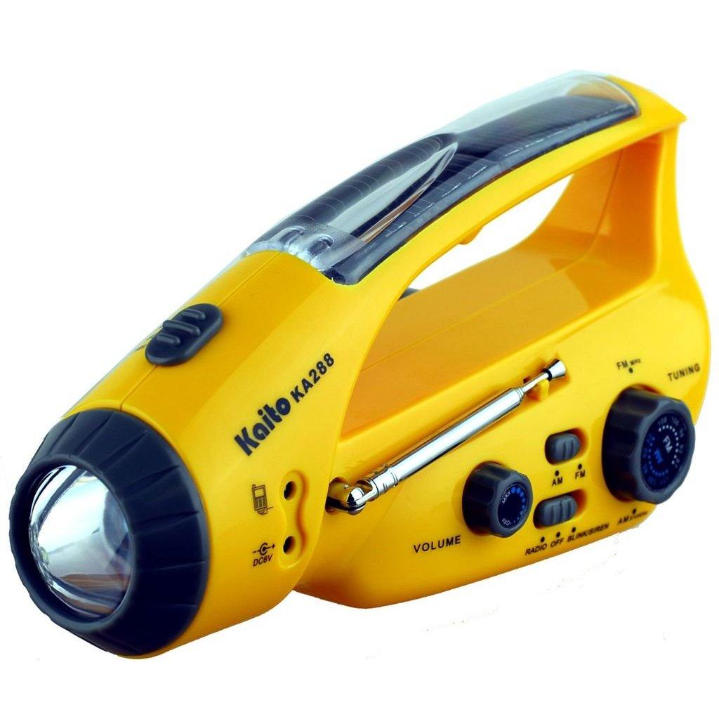 Kaito KA288 3-LED Solar/Wind-up Flashlight with AM/FM Radio at Sears.com