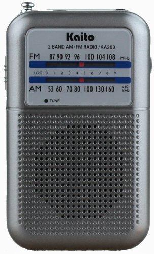 Kaito KA200 AM FM Portable Pocket Radio Receiver, Gray at Sears.com