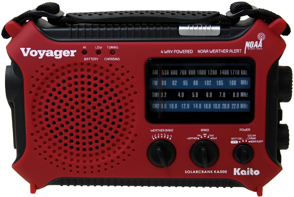 Kaito KA500 Solar Crank AM FM Shortwave NOAA Weather Emergency Radio - Red at Sears.com