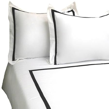 MARRIKAS 3 PC 300TC Cotton FULL/QUEEN WHITE-BLACK Duvet Cover Set at Sears.com