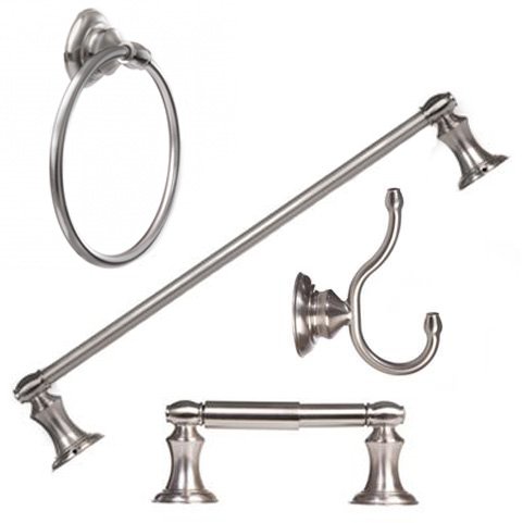 WholesalePlumbing Satin / Brushed Nickel Bathroom Hardware Accessory Set at Sears.com