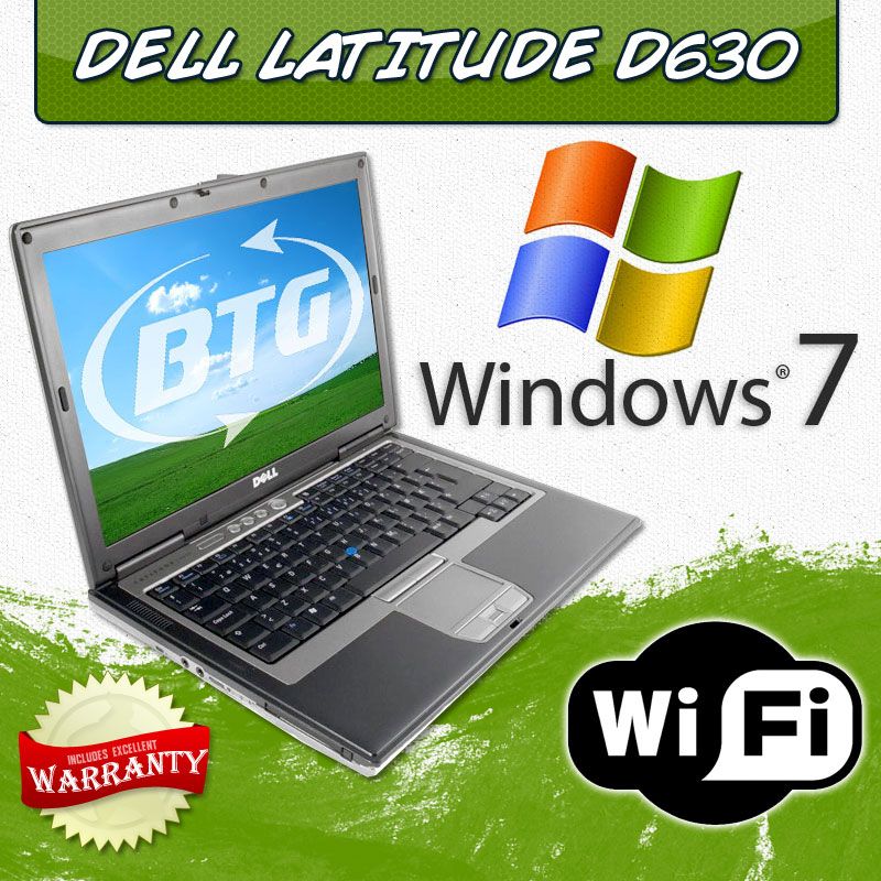Dell Latitude D630 Laptop - Windows 7 Professional, Intel Core 2 Duo 2.0GHz, 2GB, 80GB, DVDRW,  (Refurbished) at Sears.com