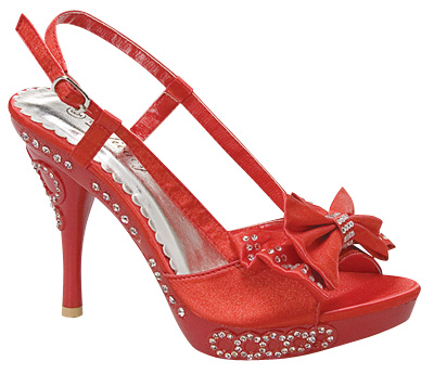 FL By KSC Evening High Heel Rhinestone Party Dress Slingback Peep Toe Sandals Red at Sears.com