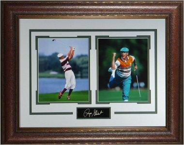 Sports Memorabilia Payne Stewart unsigned 2 Photo Signature Series 21x25 Leather Framed - Framed Golf Photos, Plaques and Collages at Sears.com