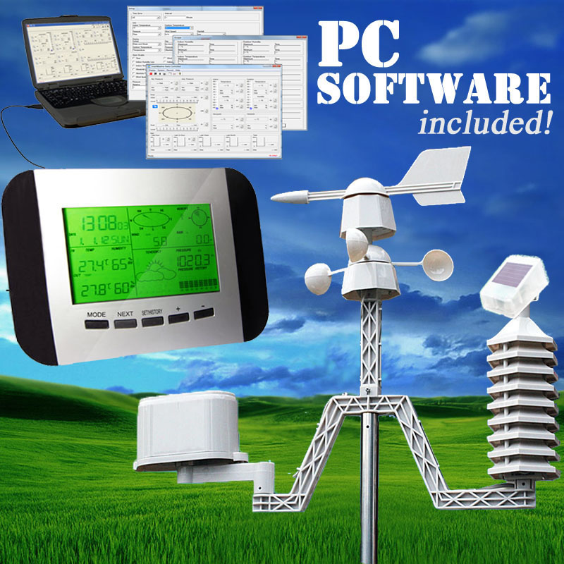 Dr. Tech Professional Wireless Weather Station with Solar Power Sensor & PC Software Interface at Sears.com