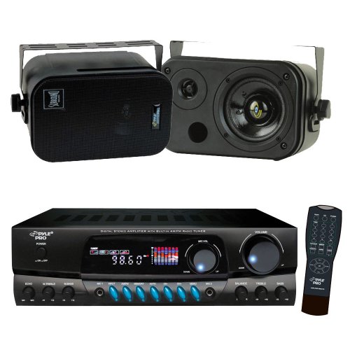 Pyle Stereo Receiver and Speaker Package - PT260A 200 Watts Digital AM/FM Stereo Receiver Amplifier - PDMN38 3.5'' Two-Way Bass at Sears.com