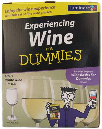 LUMINARC Glasses & White Wine For Dummies Book Gift Set at Sears.com