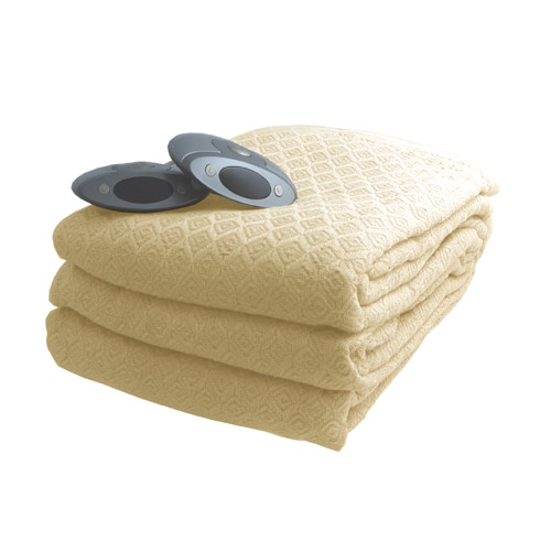 Biddeford Diamond Weave Electric Heated Warming Blanket