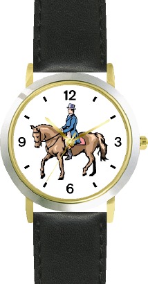 WatchBuddy Dressage Horse & Rider Horse - WATCHBUDDY DLX 2-TONE THEME WATCH - Black Strap-Kid's Size at Sears.com
