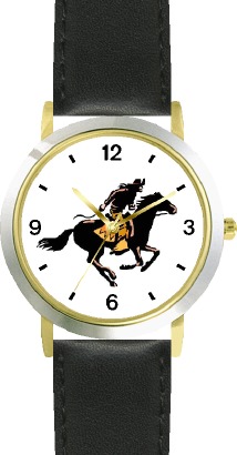 WatchBuddy Horse & Rider of the Pony Express Horse - WATCHBUDDY DLX 2-TONE THEME WATCH - Black Strap-Kid's Size at Sears.com