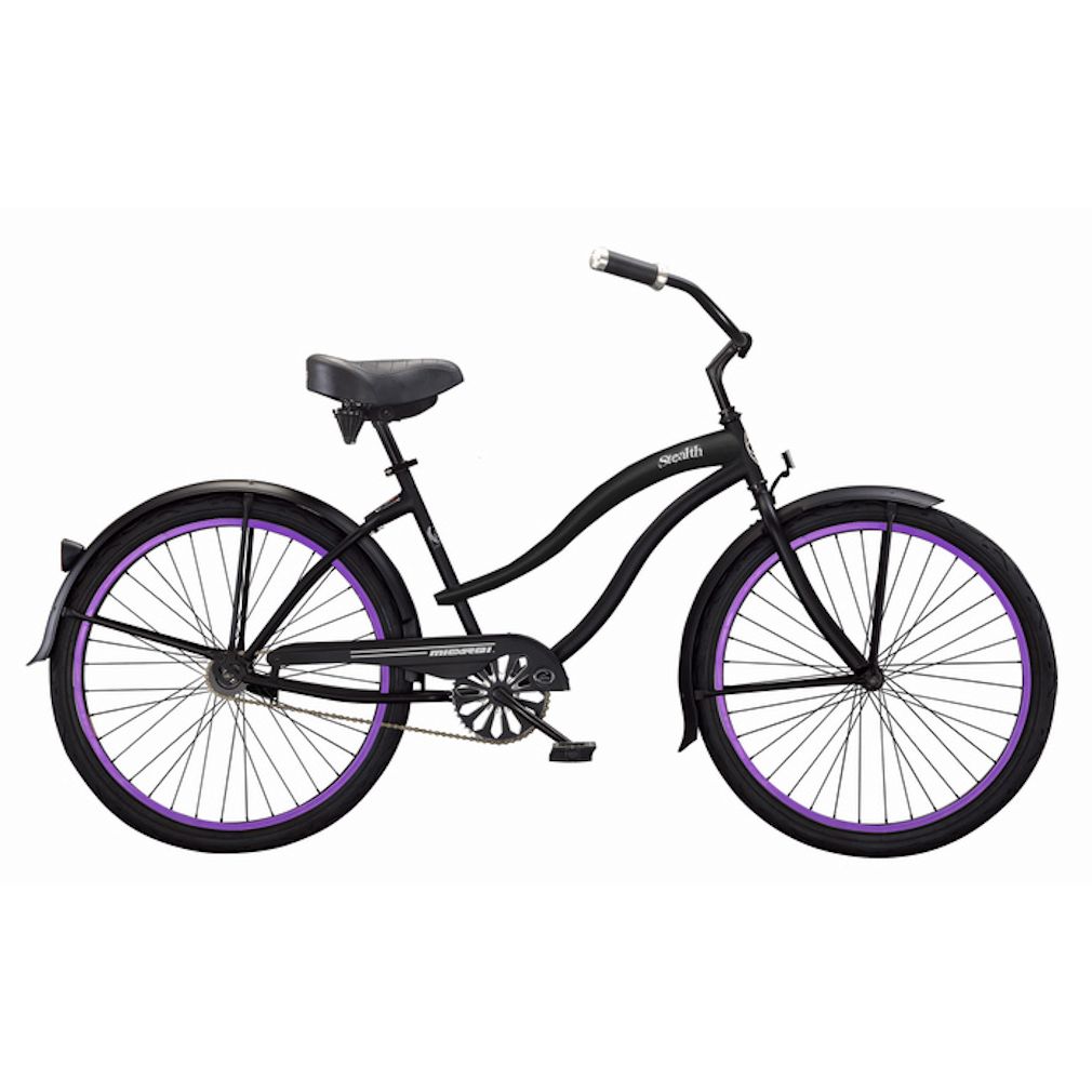 Micargi Bicycles Stealth 26" Matte Black Women's Beach Cruiser Bicycle at Sears.com
