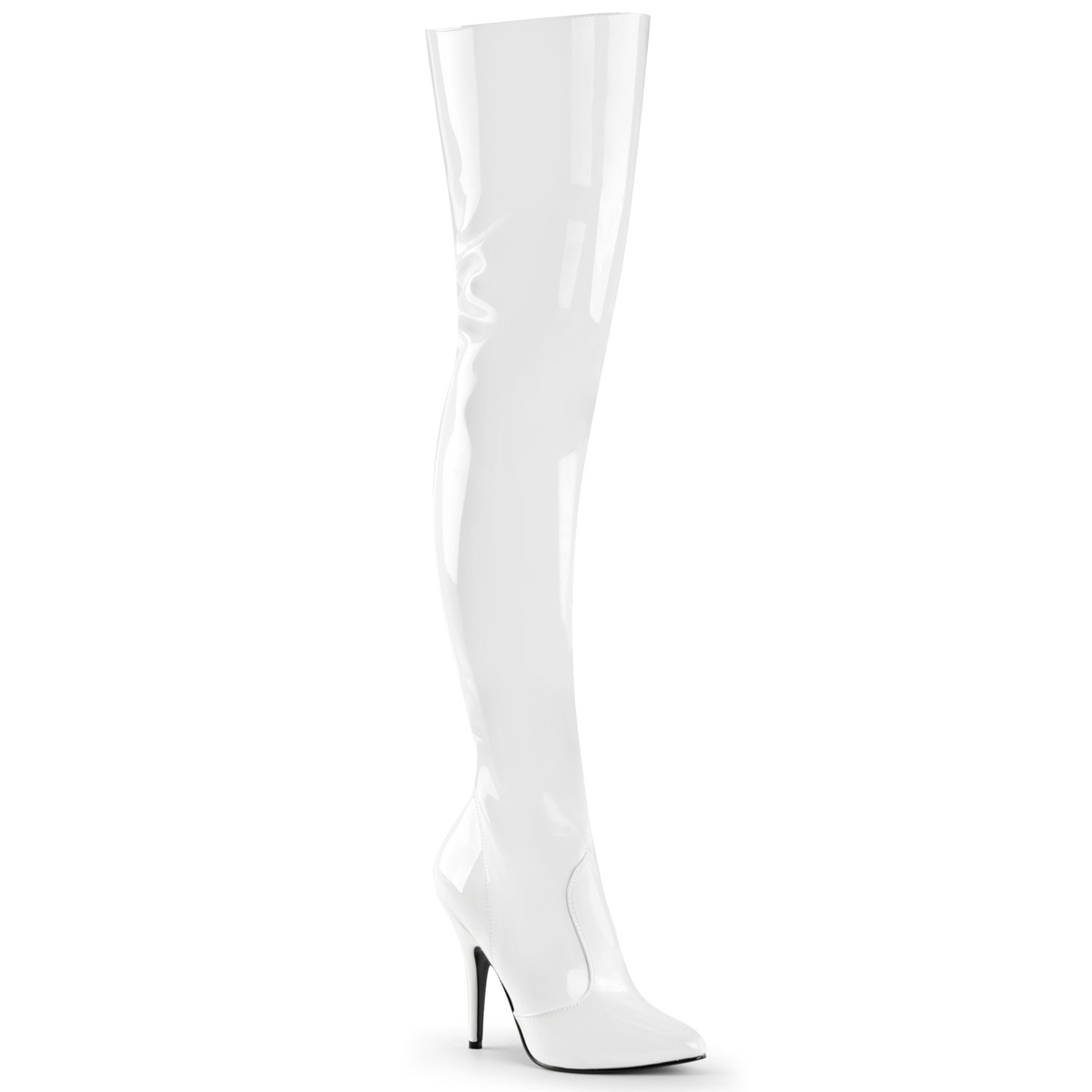 Pleaser Seduce-3010 5 Inch Heel Thigh High Women's White Boots at Sears.com
