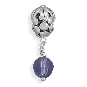 West Coast Jewelry Sterling Silver Purple Glass Charm Bead at Sears.com