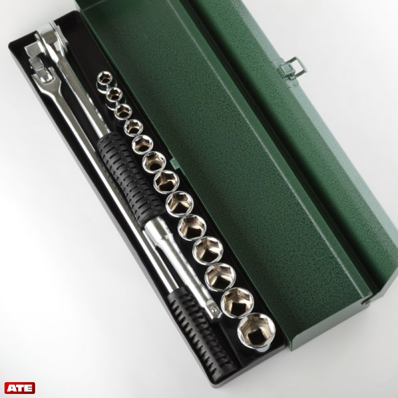 ATE Pro. USA 17 Pcs 1/2" Drive Chrome Vanadium Steel Socket Set. -MM- at Sears.com