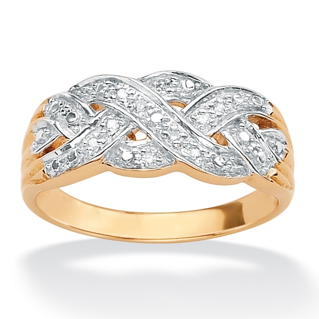 Diamond Accent Braided Ring