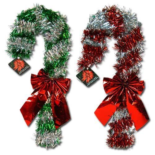 Ddi Deluxe Tinsel Candy Cane 14" With Bow &(Pack of 48) at Sears.com