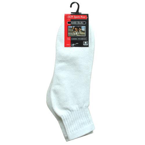 Ddi SWG White Full Cushion Sport Ankle Sock 9-11(Pack of 12) at Sears.com