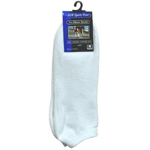 Ddi SGW White Full Cush Sport No Show Sock 10-13(Pack of 12) at Sears.com