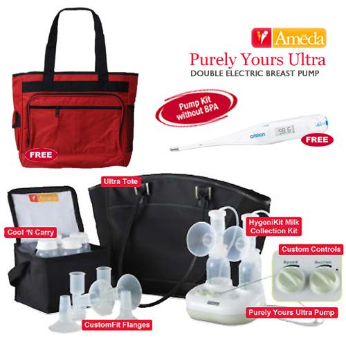 Ameda 17085KIT2 Combo  2 Purely Yours Ultra Breast Pump With Diaper Bag and Omron Thermometer at Sears.com