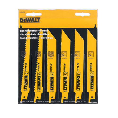 DeWALT DW4856 6-Piece Metal/Woodcutting Reciprocating Saw Blade Set at Sears.com