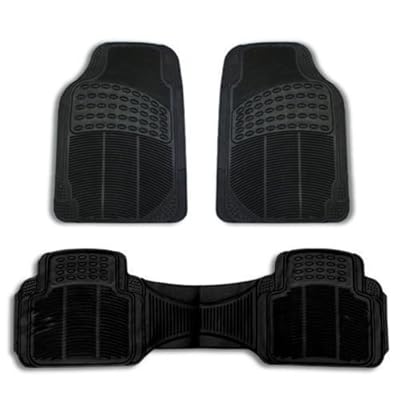 COUNTRYONE CAR VAN SUY TRUCK FLOOR MATS ALL WEATHER BLACK RUBBER 3-PCS 2-ROWS at Sears.com
