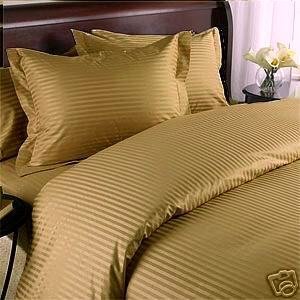 sheetsnthings 8PC Striped Gold 600 thread count California King bed in a bag includes: sheet set+duvet cover set+ down alternative comforter at Sears.com