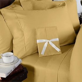sheetsnthings 8PC Solid Gold 550 thread count Queen bed in a bag includes: sheet set+duvet cover set+ down alternative comforter at Sears.com