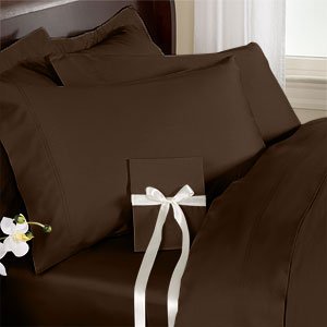 sheetsnthings 8PC Solid Chocolate 550 thread count King bed in a bag includes: sheet set+duvet cover set+ down alternative comforter at Sears.com
