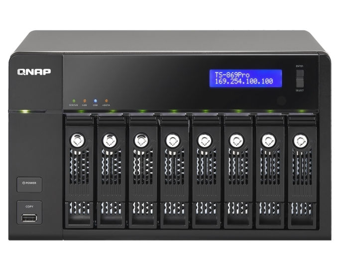 Qnap TS-869-PRO-US 8-Bay NAS, Intel Atom 2.13GHZ Dual-Core Processor, Sata 6GB/S, USB 3.0, Dual - USB 3.0 Superspeed at Sears.com