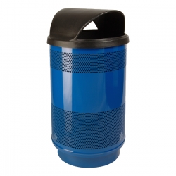Witt Industries SC55-01-HT Stadium Series Outdoor Waste Receptacle w/ Hood Top Lid  Powder Coat Finish (55 Gallon) at Sears.com