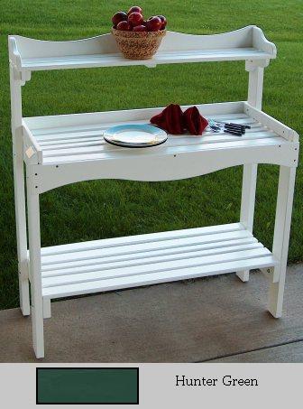 PRAIRIE LEISURE DESIGN 86 Hunter Green Backyard Buffet And Gardeners Workbench - Hunter Green at Sears.com