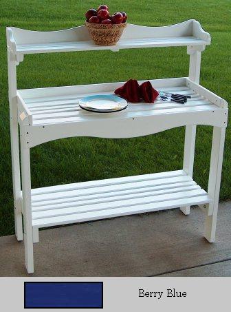 PRAIRIE LEISURE DESIGN 86 Berry Blue Backyard Buffet And Gardeners Workbench - Berry Blue at Sears.com