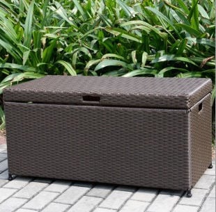 Wicker Lane ORI003-A Outdoor Espresso Wicker Patio Furniture Storage Deck Box at Sears.com