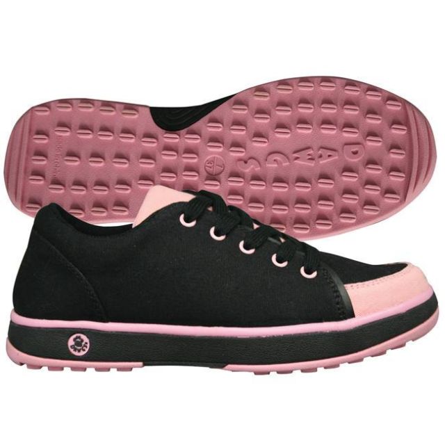 USA Dawgs WCG1766 DAWGS Womens Canvas Golf Crossover Shoe - Black-Soft Pink - Size 7 at Sears.com
