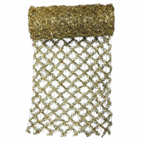 Vickerman L694208 30 ft. x 12 in. Gold Tinsel Wired Ribbon at Sears.com