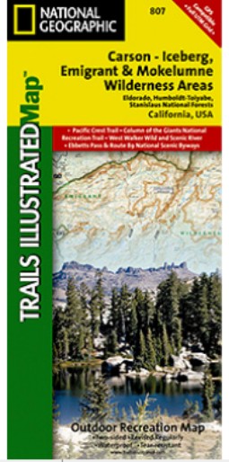 National Geographic TI00000807 Map Of Carson-Iceberg-Emigrant-Mokleumne Wilderness Areas - California at Sears.com