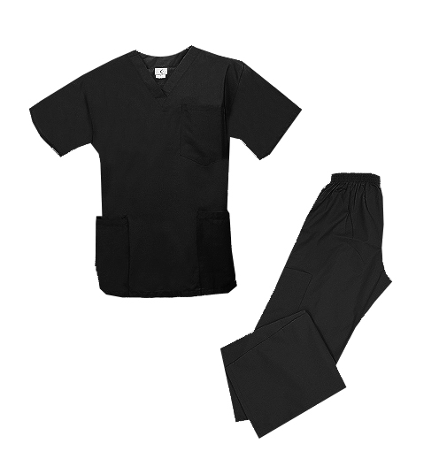 Spectrum Uniforms 844064000015 Tops-Pants Sets - Black - X-Small at Sears.com
