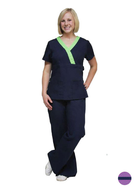 Spectrum Uniforms 844064026343 Tops-Pants Sets - Lilac-Navy - X-Large at Sears.com