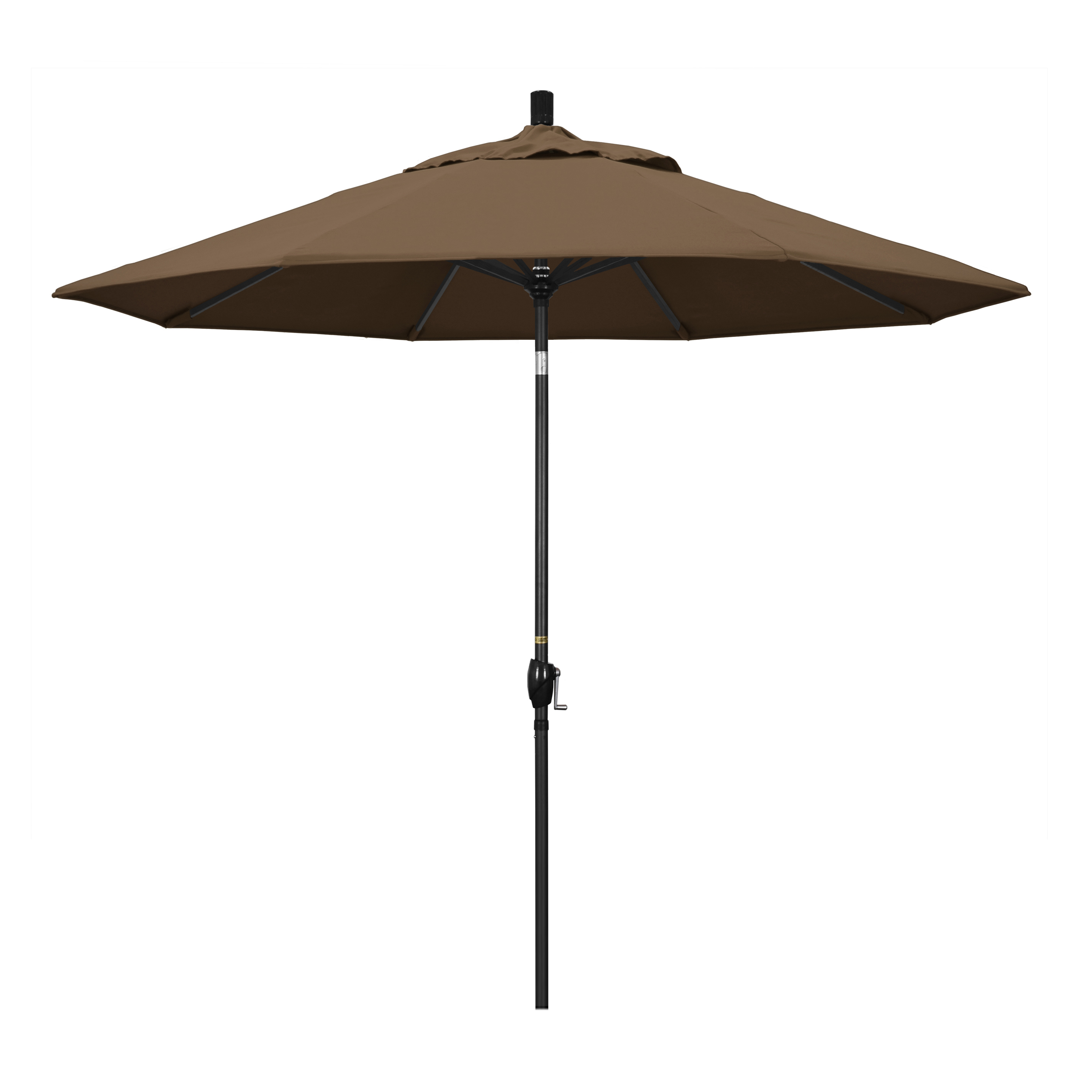 California Umbrella GSPT908302-5425 9 ft. Aluminum Market Umbrella Push Tilt - M Black-Sunbrella-Cocoa at Sears.com