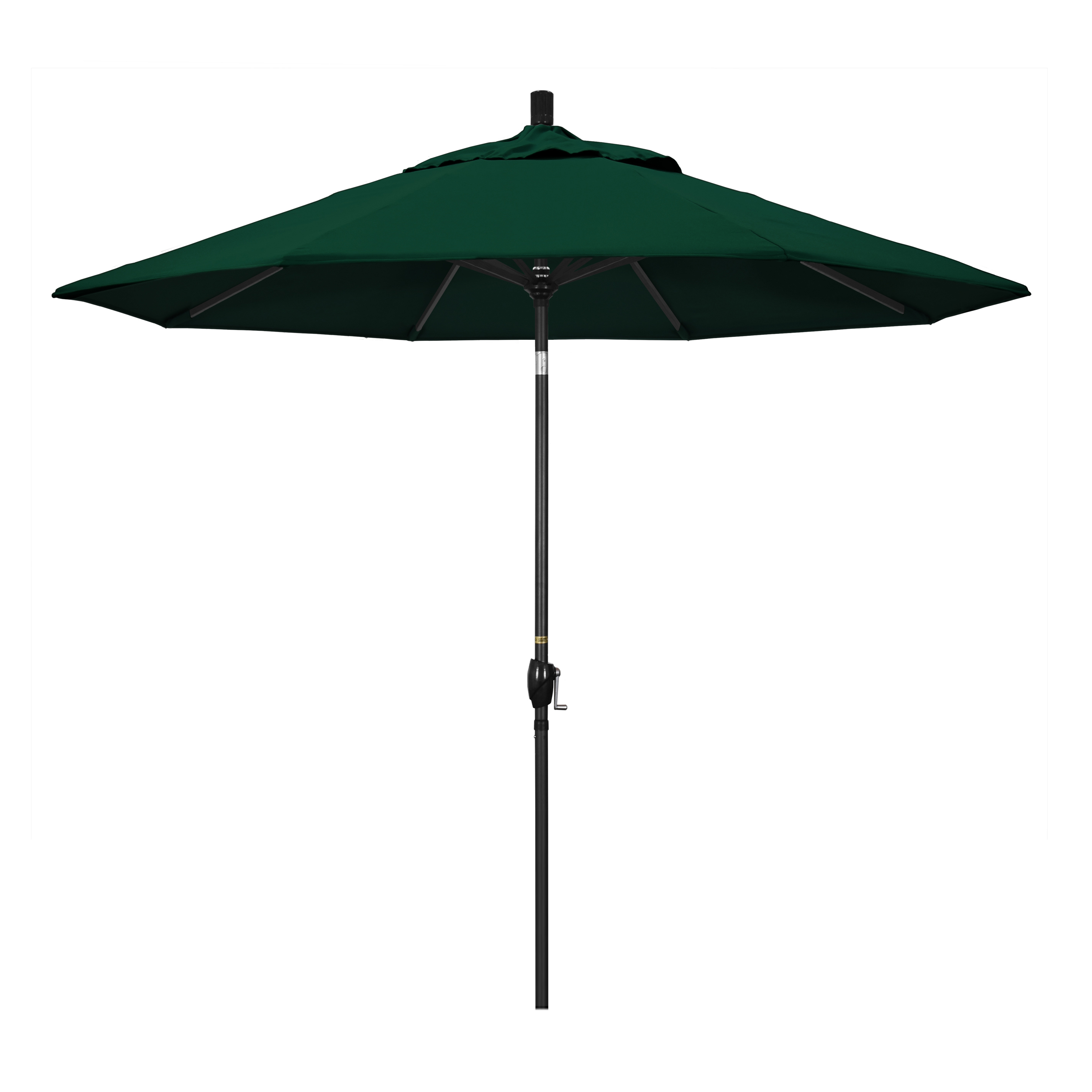 California Umbrella GSPT908302-5446 9 ft. Aluminum Market Umbrella Push Tilt - M Black-Sunbrella-Forest Green at Sears.com